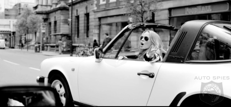 SPIED: Kylie Minogue Showing Off Her Butt Driving In A Vintage Porsche Targa? Ok, We'll Bite.