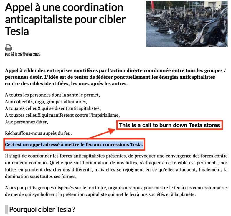 Arsonists Burn 12 Tesla's In Toulouse France After Call For Violence ...