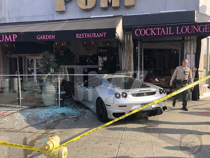 Ferrari Smashes Through Front Doors At West Hollywood Restaurant