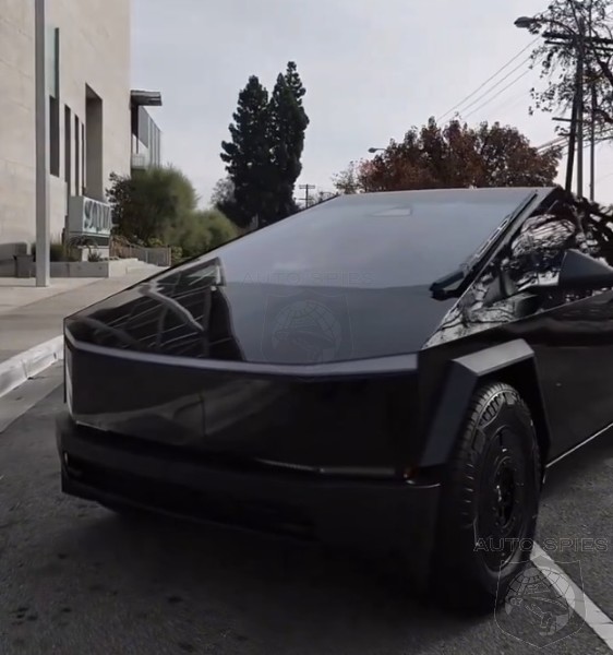 WATCH: Tesla Cybertruck Shows Off It's Angles In Black Wrap - AutoSpies ...