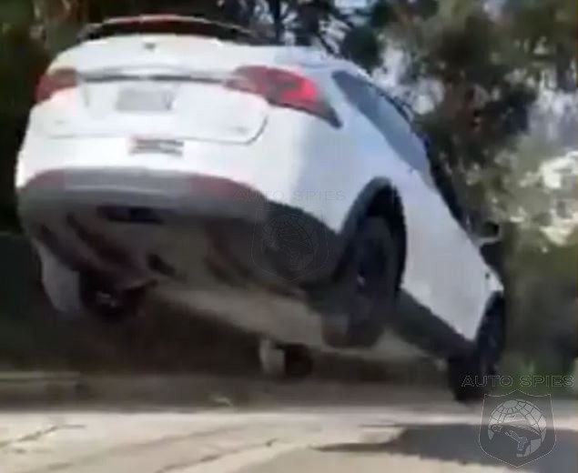 Not A Single Brain Cell In Sight - Youtuber Jumps His Tesla Model X Going The WRONG Way On A LA Street