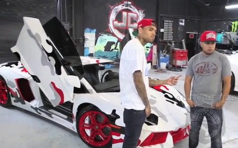 VIDEO: Documenting Chris Brown's Lamborghini Aventador's New Paint Job End-To-End