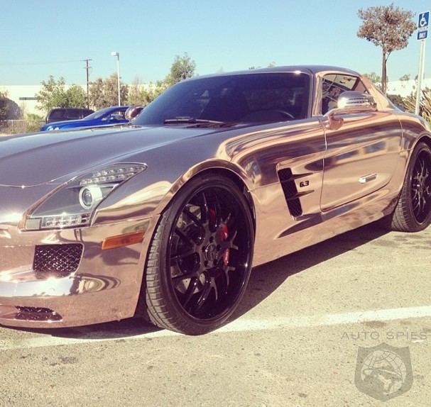 Rapper Tyga Still Loves Goooooooold — Custom Wrapped Mercedes-Benz SLS AMG 