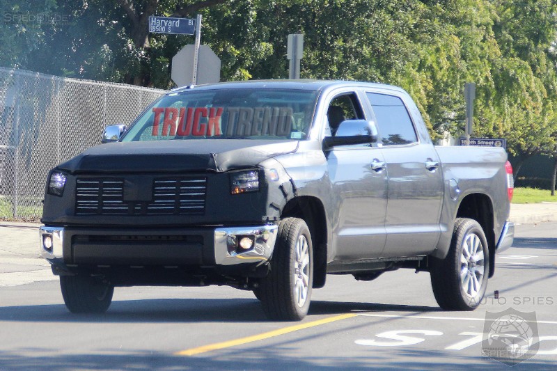 2018 Toyota Tundra Refresh - First Spy Photos! The newest trucks getting an all new safety system.